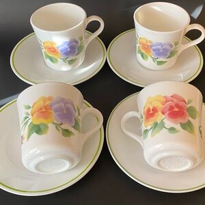 Corningware Floral Mug and Saucer Set - Multicolor